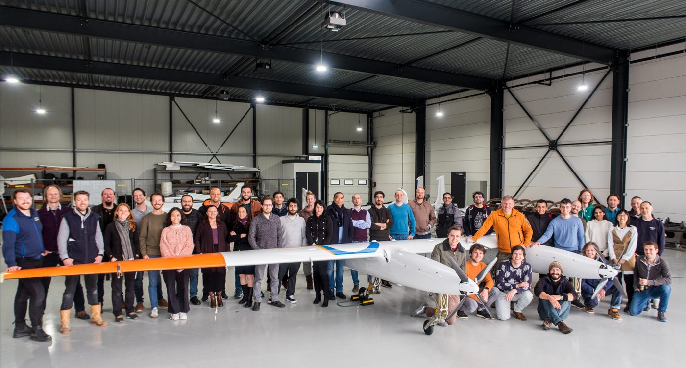 Ampyx Power team with the AP3 airborne wind energy drone