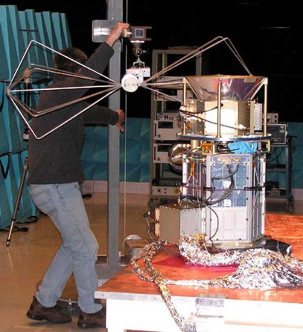 YES2 hardware during antenna testing